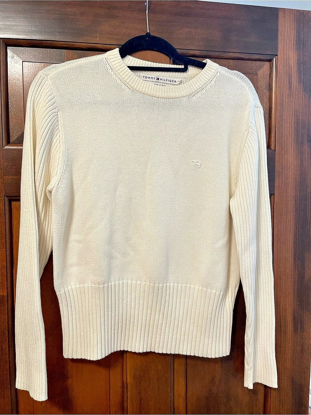 Tommy Hilfiger Cream Crew Neck Sweater